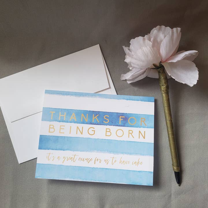 Daisy Print Company – Engroshandel Fødselsdagskort – Fødselsdag Card - Tak for at blive født