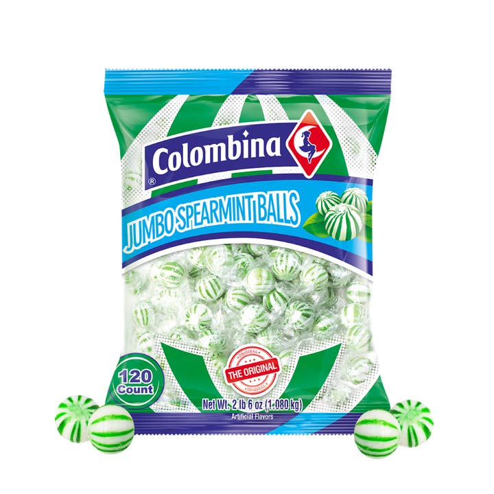 Long Island Candy Factory - Wholesale Hard Candy - Colombina Jumbo Spearmint Balls 120 Count