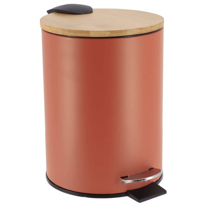 Evideco French Home Goods - Wholesale Bathroom Trashcan - Stylish Trash Can with Bamboo Lid and Pedal, 2.5L Capacity3