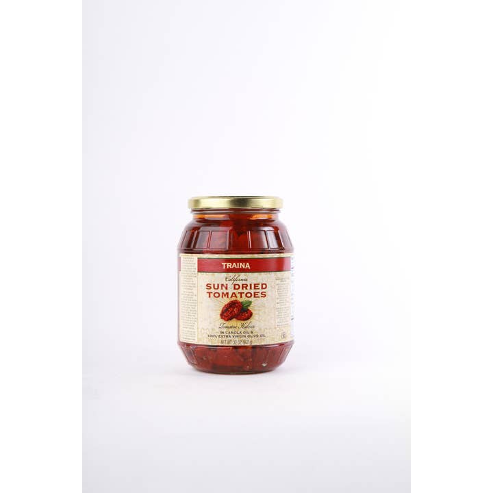 Traina Home Grown - Wholesale Dried/Dehydrated Vegetables - 6 pack of Sun Dried Tomatoes Halves in Oil 32 oz.2