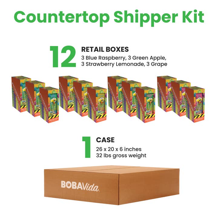 Sour Slime Licker Countertop Shipper Kit for wholesale by Bobavida Popping Pearls