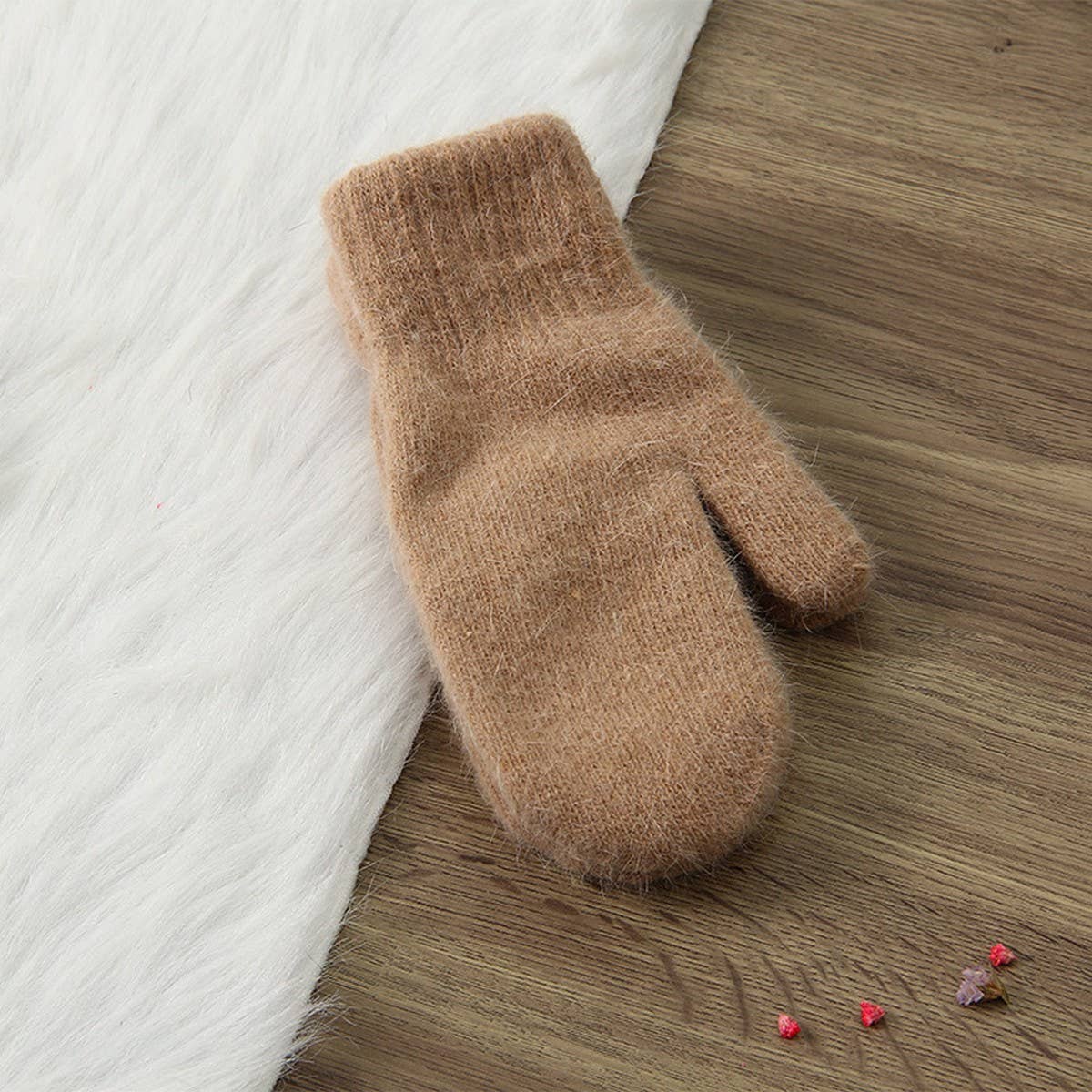 ACCITY - Wholesale Gloves - Women's - WOMEN'S SOLID COLOR RABBIT FUR FULL FINGER GLOVES_CWAG005923