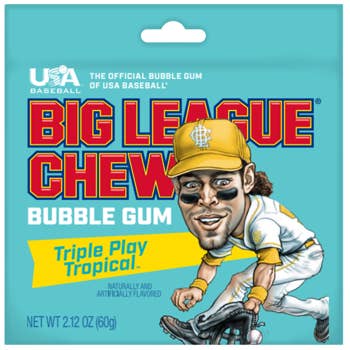 Big League Chew 12 Ct 2.12 Oz Tropical Flavor Special Edition for wholesale by Long Island Candy Factory