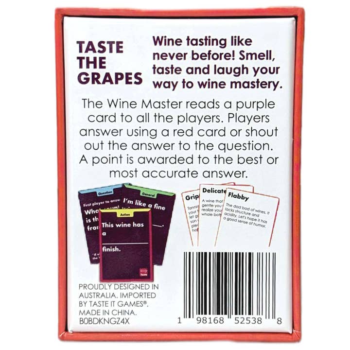Taste It Games - Wholesale Card Game - Taste the Grapes - Wine Master Game1