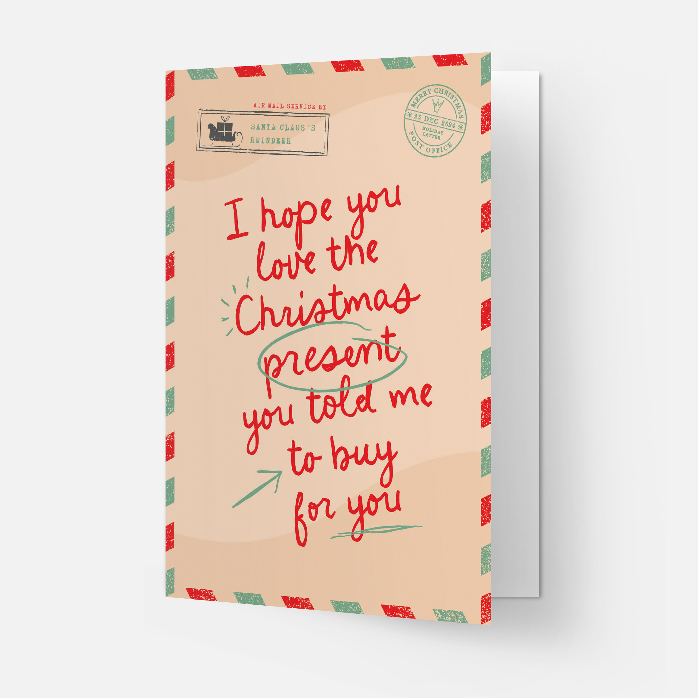 Kaart Blanche – Engroshandel Julekort – Xmas told me to buy - julekort1