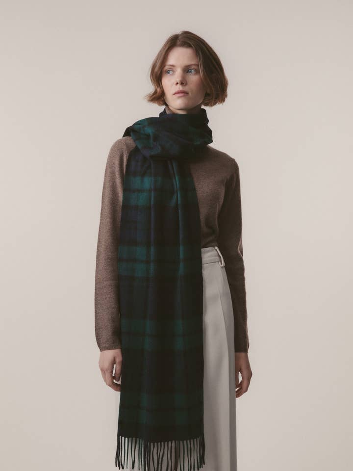 Heritage Tartan Cashmere Bred Halsduk - Blackwatch för wholesale av Kiltane
