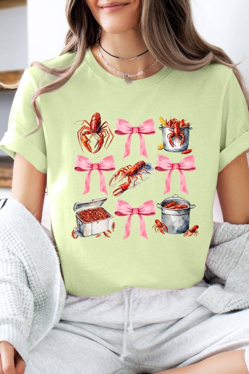 COLORBEAR – Großhandel T-Shirt (Grafikdruck) – Damen – Grafik-T-Shirt mit Flusskrebs-Coquette18