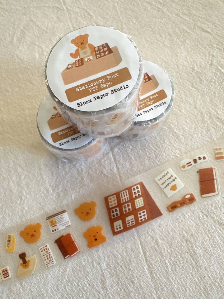 Stationery Fest Kiss Cut PET Tape for wholesale by Bloom Paper Studio