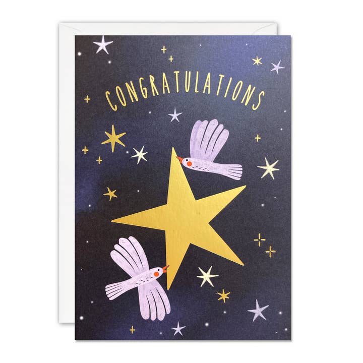 Star Congratulations Card - Sunbeams for wholesale by James Ellis
