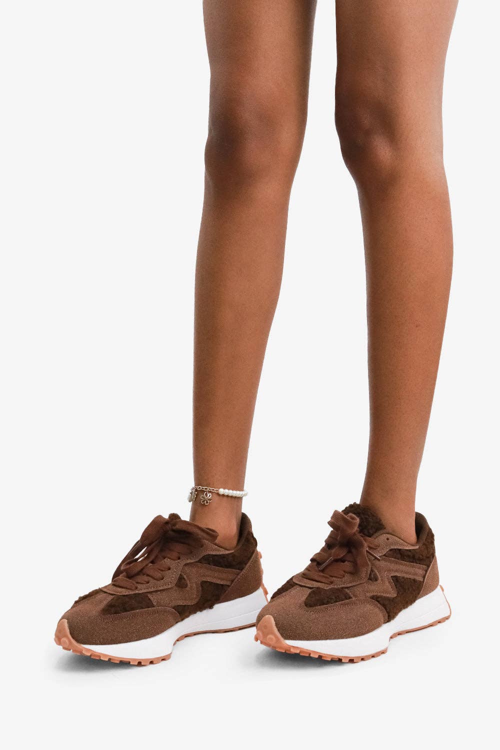 Lemonade Shoes - Wholesale Lifestyle Sneakers - Women's - CALINO - Suede Sneaker w/ Shearling Detail and Chunky Sole1