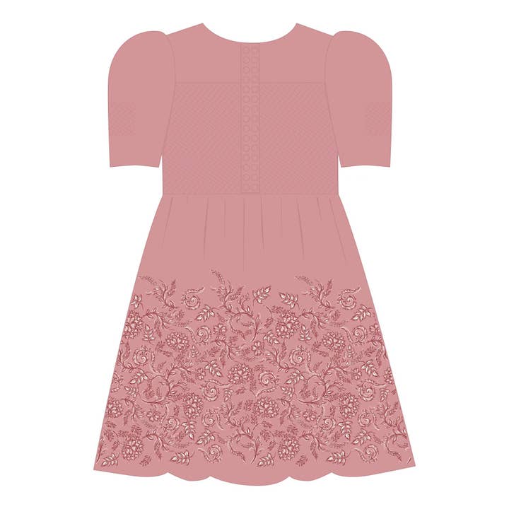 Gesmokte Blumenkollektion Mädchen - Pink/Rot für den Großhandel von Ely’s & Co.