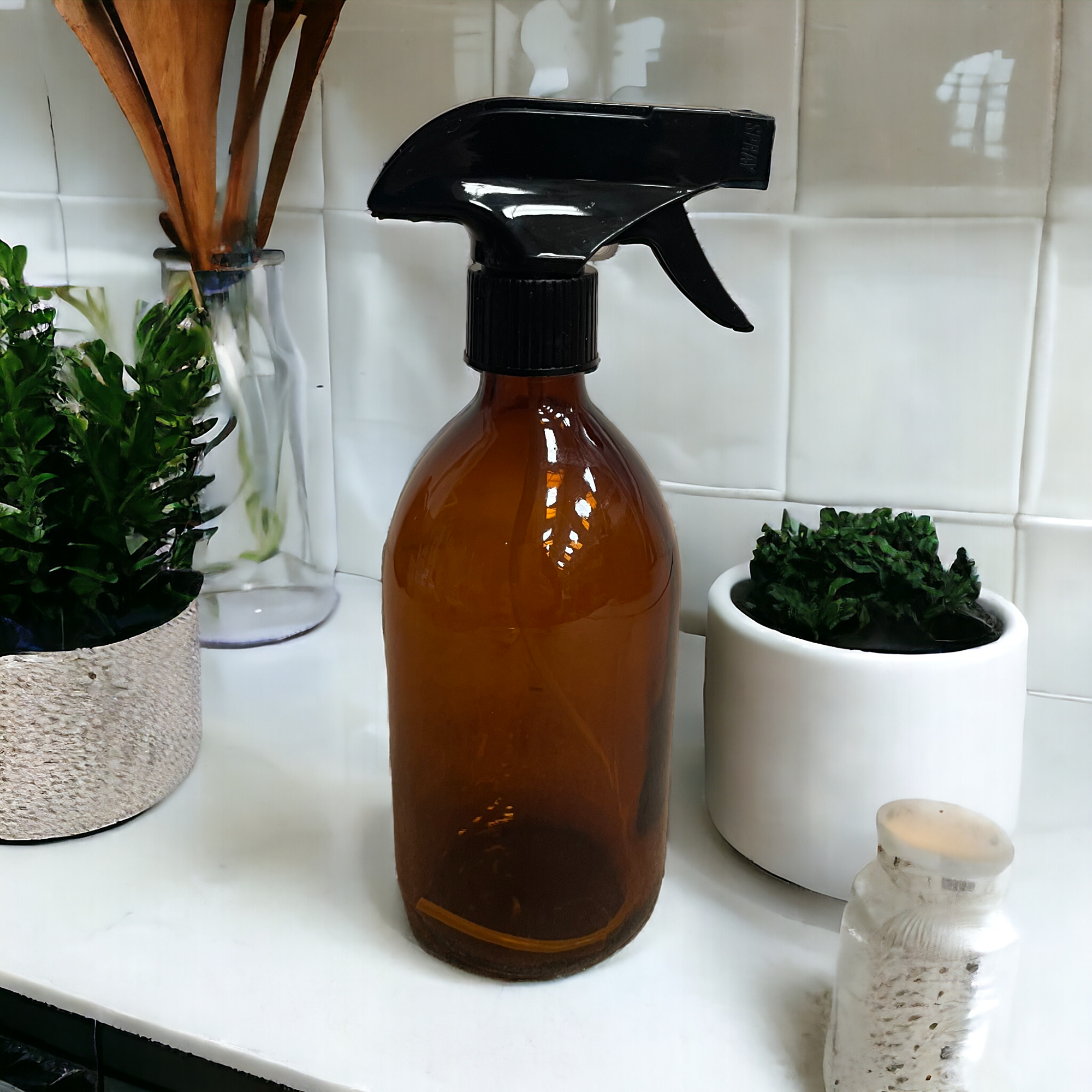 Cherish Planet – wholesale Spray bottle – Amber Glass Reusable Spray Bottle - 500ml1