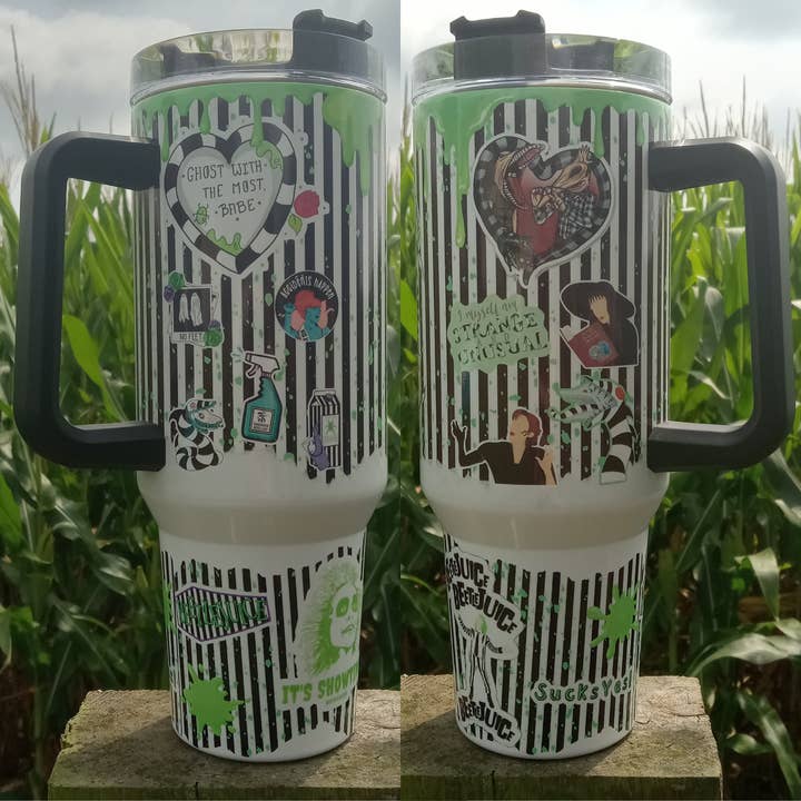 Beetlejuice 40oz Tumbler for wholesale by Beautiful Creations by Laney