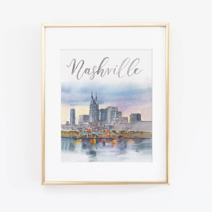 Nashville Art Print for wholesale by Cami Monet