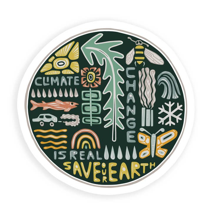 Aufkleber Klimawandel für den Großhandel von Woosah Outfitters