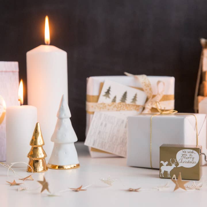 Räder - Wholesale Christmas Decoration - Winter Forest Porcelain Fir Trees - Set of 42