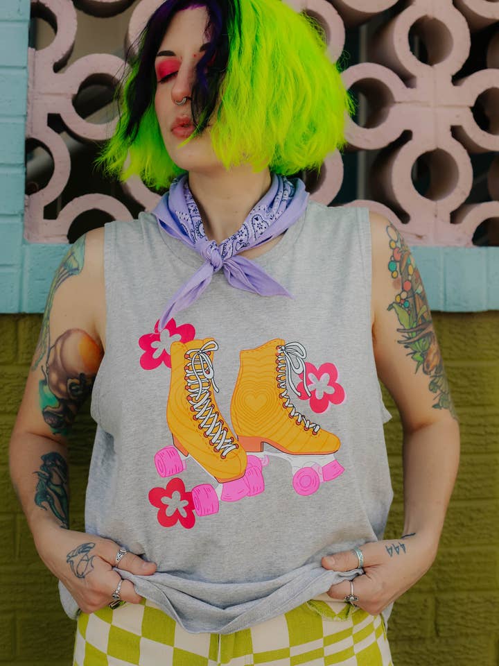 Rullskridskor Linne Tröja för wholesale av The Peach Fuzz