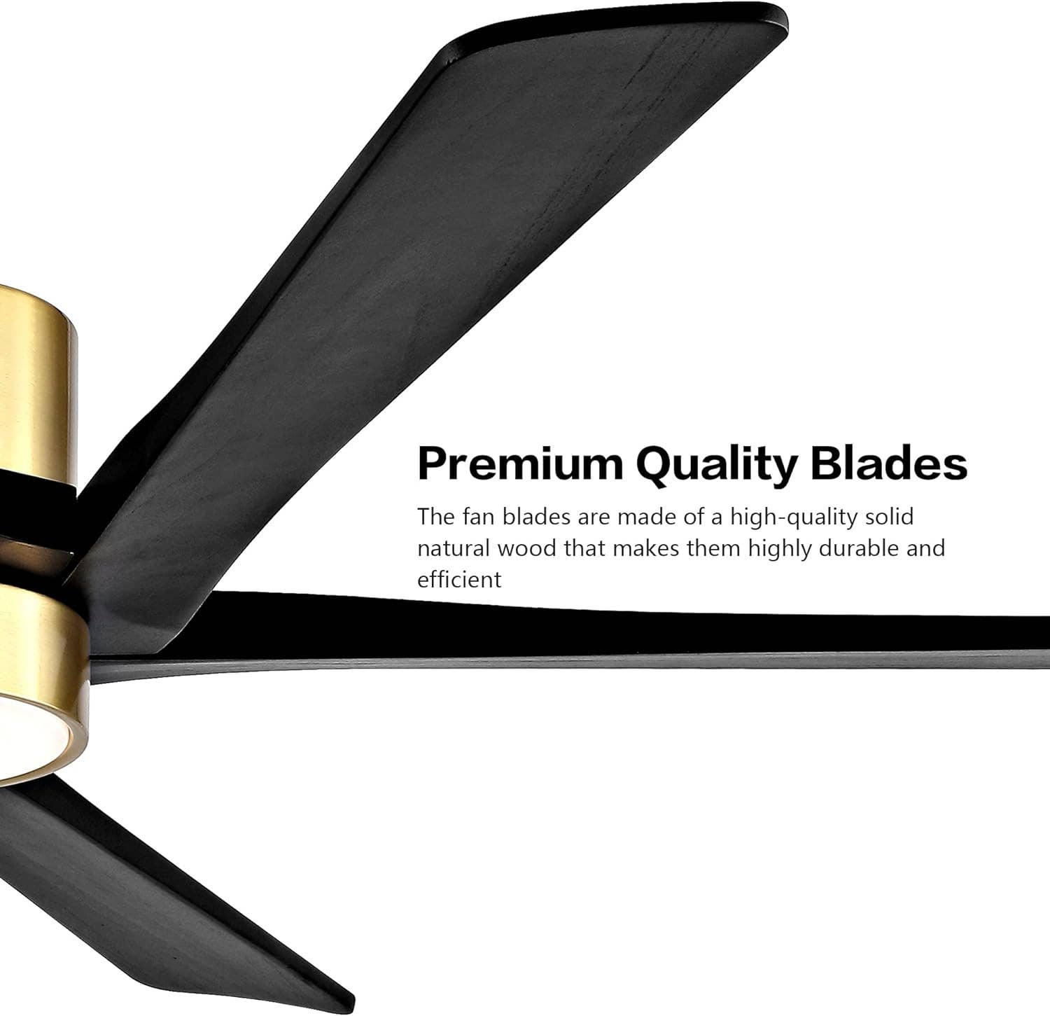 Brio Lighting - Wholesale Ceiling Fan - Ceiling Fan 64" 5-Blade 6-Speed Black & Gold with LED Light8