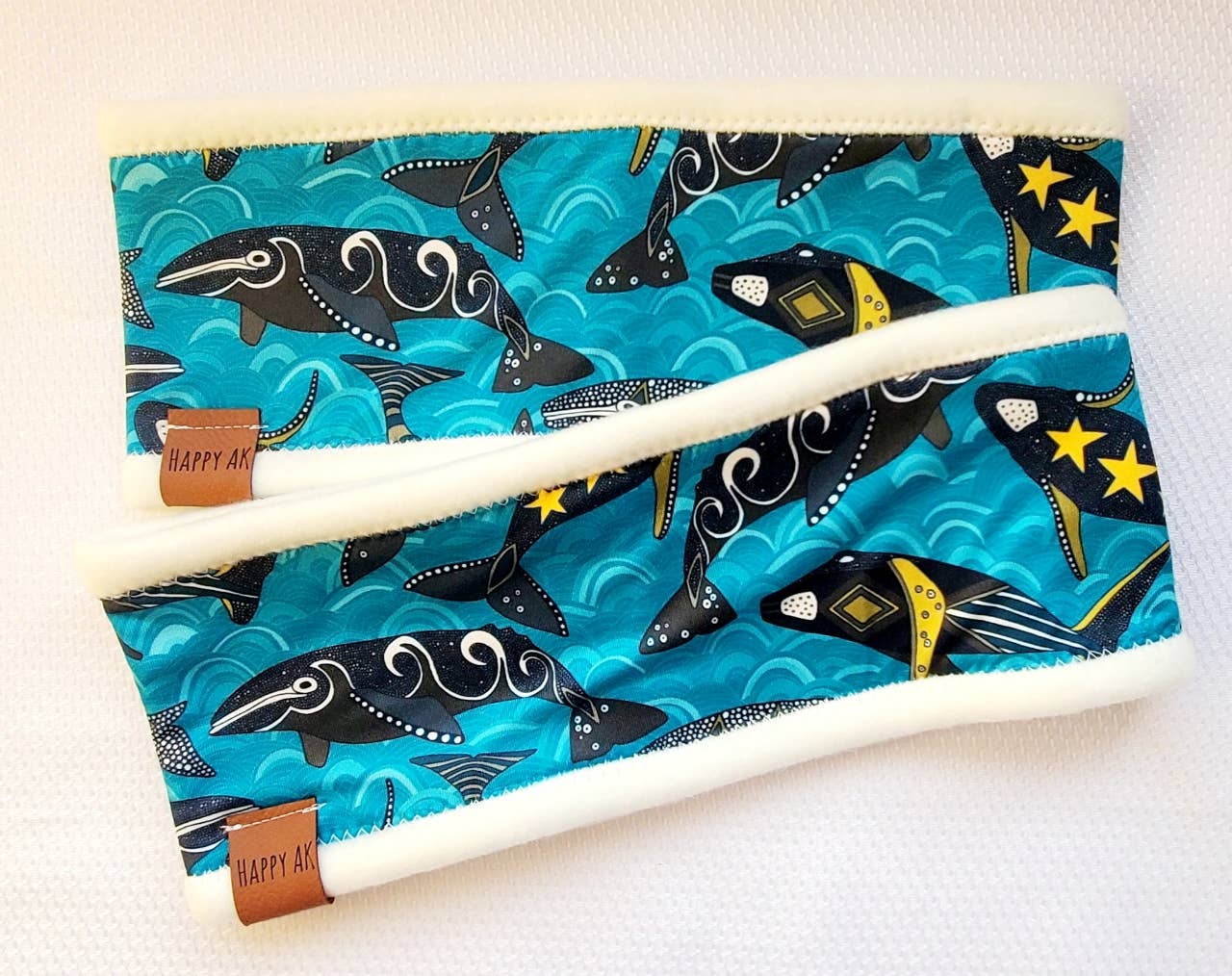 HappyAK Handmade Headbands and Neckwear - Vente Bandeau – femme - Bandeaux doublés en polaire (thème côtier) - Lot11