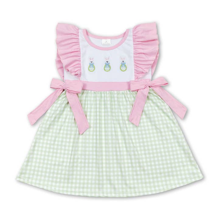Yawoo Garments - Wholesale Jumpsuit - Baby - Green stripe eggs bunny baby boys easter romper