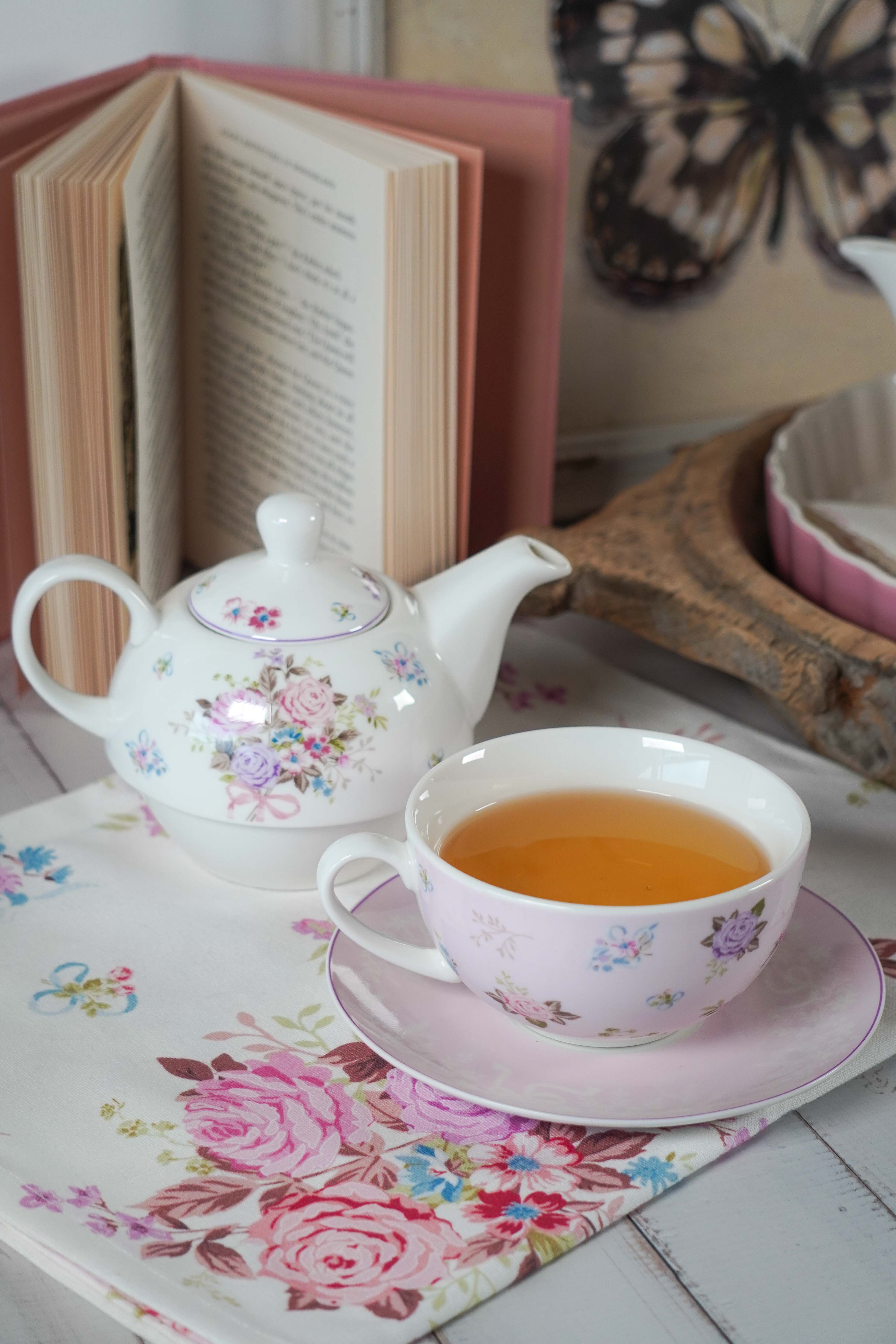 Isabelle Rose - Wholesale Tea Set - Porcelain tea set for one Flora 400 ml Isabelle Rose1