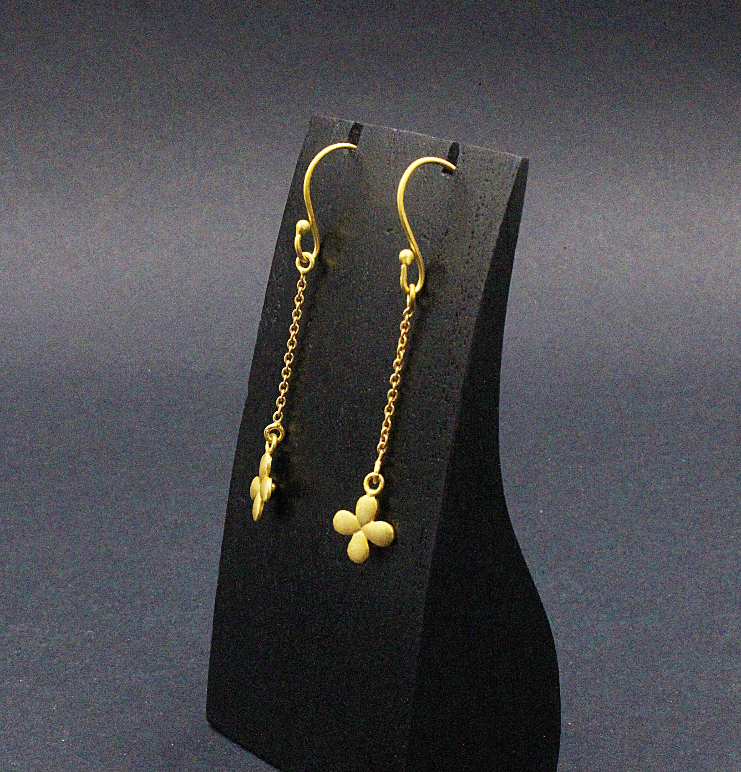 LA MAR – wholesale Dangle earrings – FLOR earrings gold-plated3