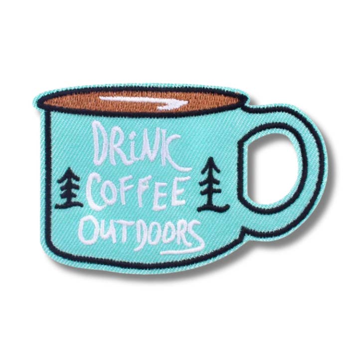 Drink Coffee Embroidered Iron On Patch for wholesale by Love, Paige Designs