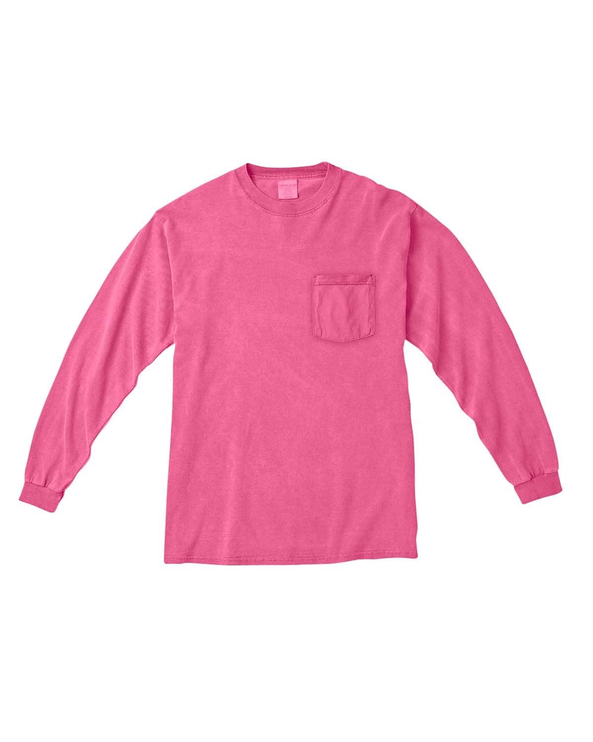 Total Apparel - Wholesale T-Shirt - Men's - Comfort Colors Garment-Dyed Long-Sleeve Pocket T-Shirt C441020