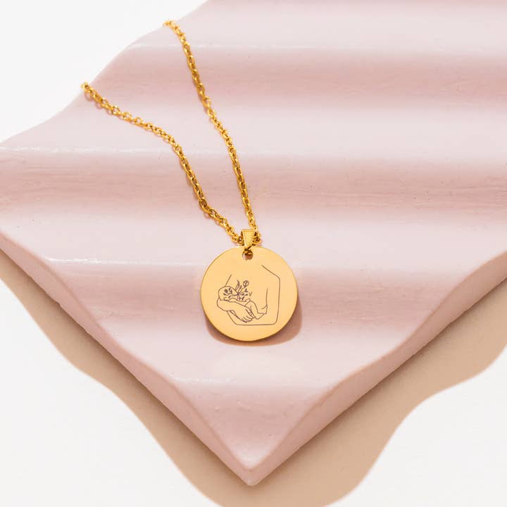 Collar Floral Dorado Milk Maker para venta al por mayor de The Little Milk Bar