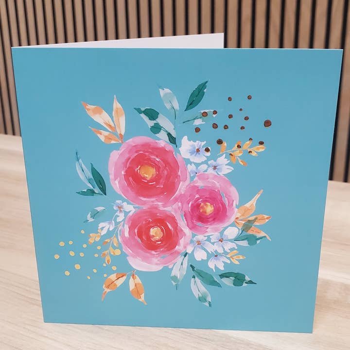 Rosas - Turquesa (Cartão de Folha) por atacado de Kortspecialisten