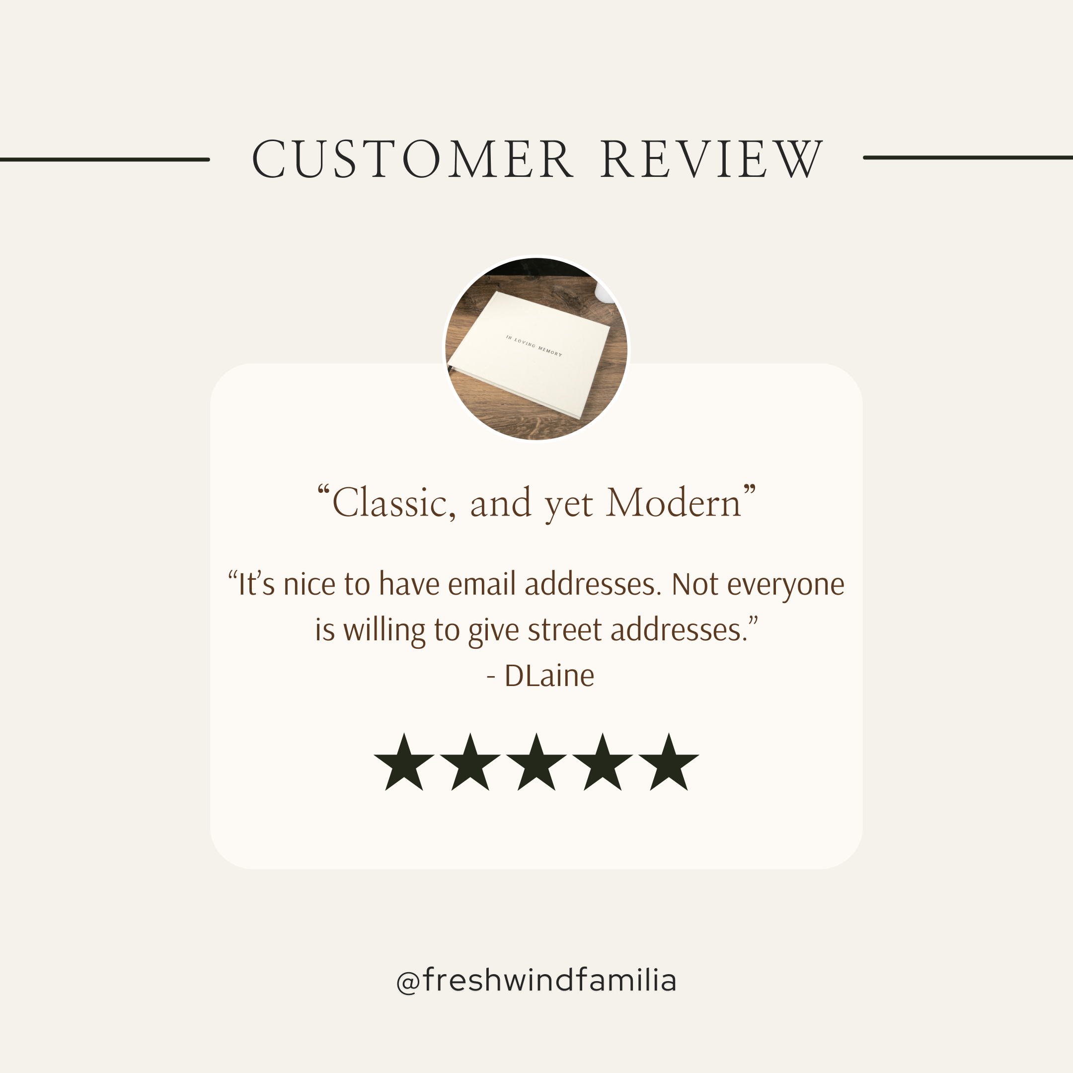 Fresh Wind Familia - Wholesale Guest Book - Modern Funeral Guest Book In Loving Memory Memorial Gifts13