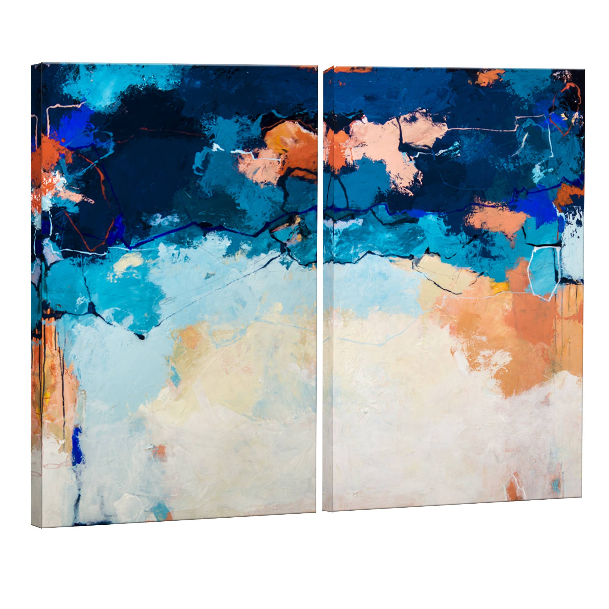 Ready2hangart, Inc. - Wholesale Wall Art Set - Summer Fiesta I & II' Wrapped Canvas Art by Lynn Byrd2