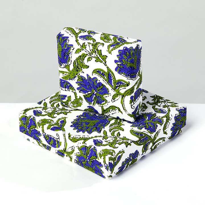 Luxury Jewellery Box Blue/Green Floral for wholesale by Globe Enterprise