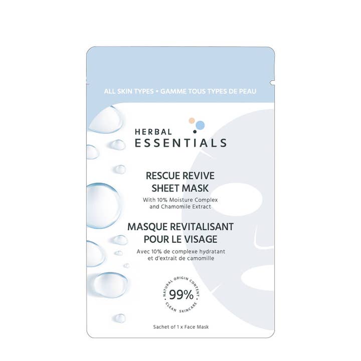 Rescue Revive Sheet Mask med 10% fugt. for engroshandel hos HERBAL ESSENTIALS