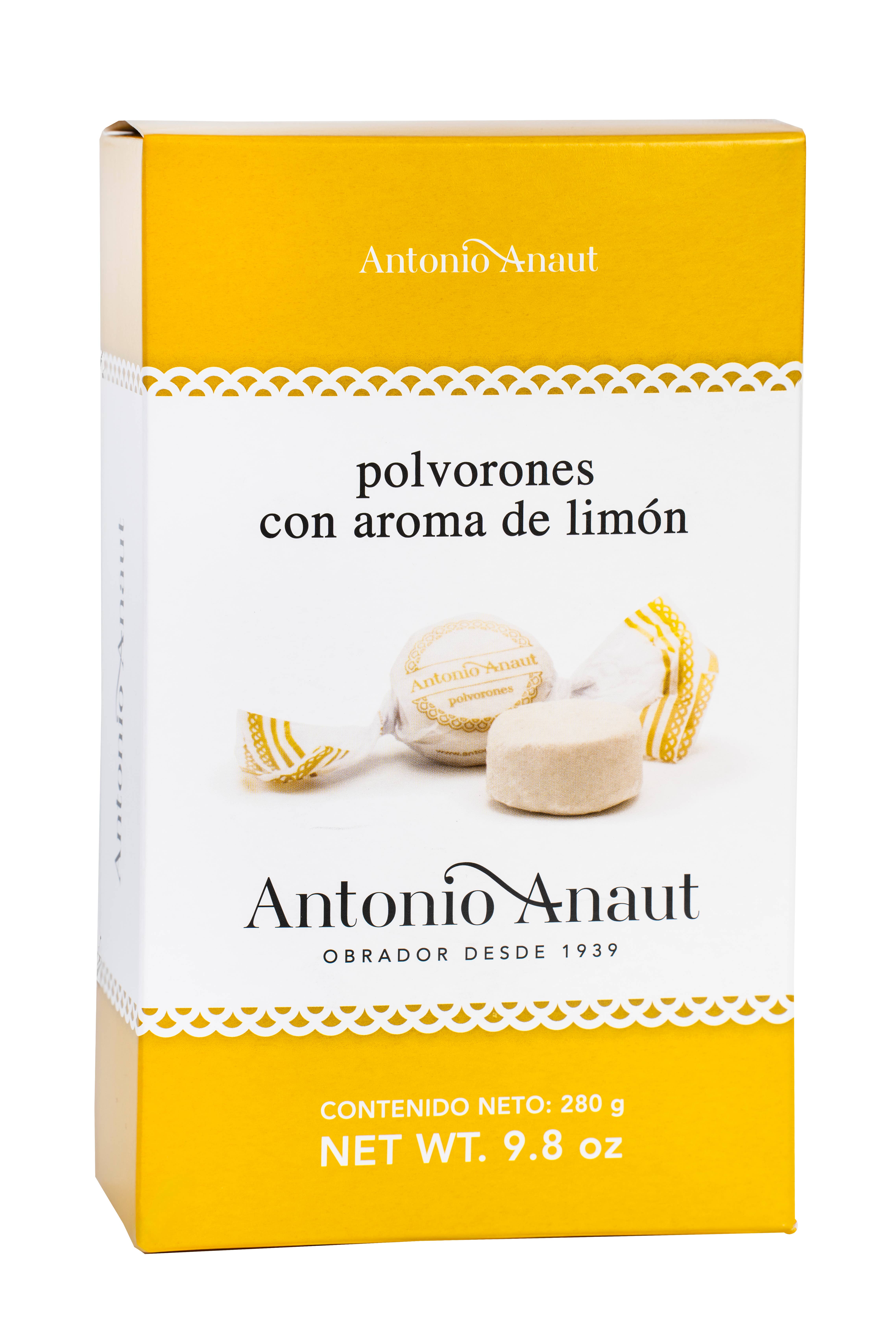 ANTONIO ANAUT - Wholesale Cookie - 280 g box. Lemon polvorón0