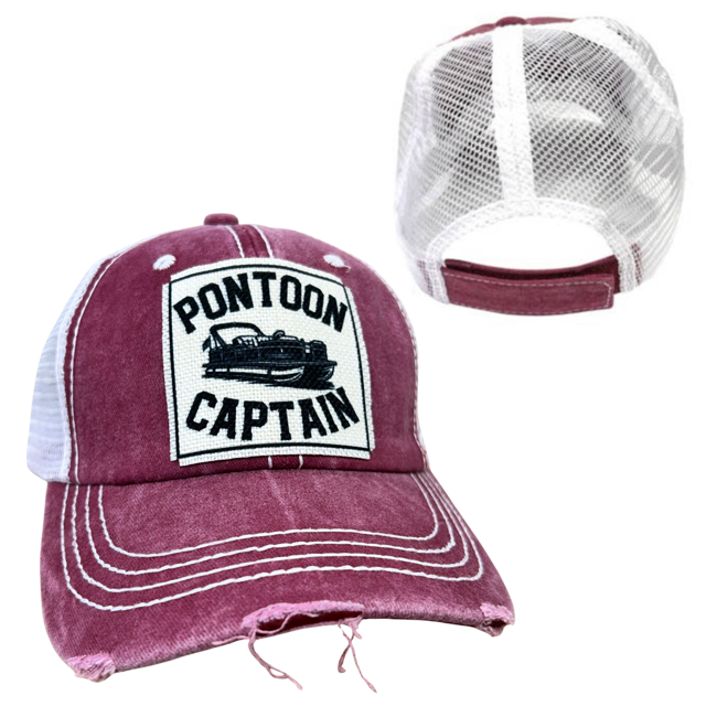 dkhandmade - Wholesale Trucker Hat - Unisex - PONTOON CAPTAIN | UNISEX HAT | DISTRESSED10