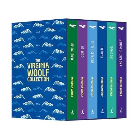 Boon Books – wholesale Classics – The Virginia Woolf Collection 6 Books set (A Room Of One's Own, Mrs Dalloway, Voyage out, The Waves, by Virginia Woolf