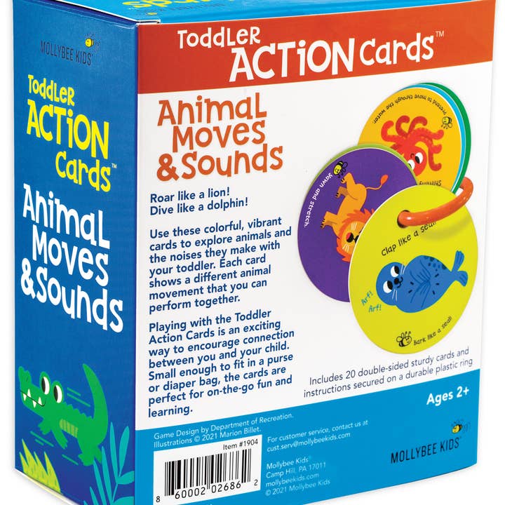 Mollybee Kids - Wholesale Learning Cards - Kids & Baby - Toddler Action Cards Animal Moves and Sounds4