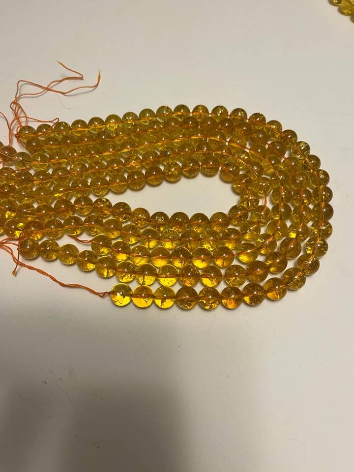 Citrine Beads (Bead size 10 mm) for wholesale by AmazeU