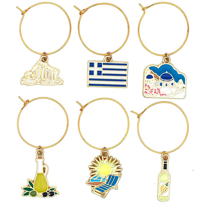 Serendipity - Wholesale Wine/Cocktail Glass Markers - Greek Gifts, Greece Wine Charms1