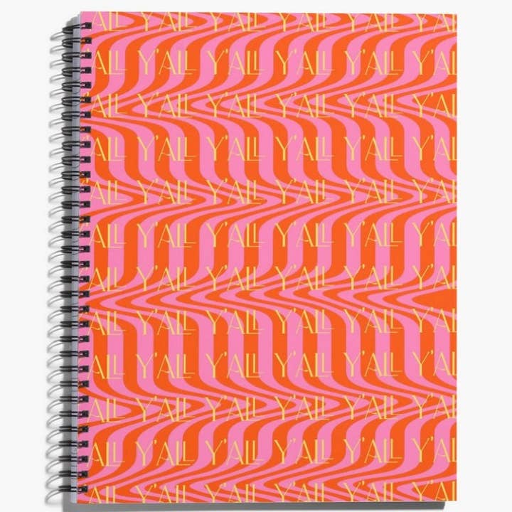 Y’all Large Notebook for wholesale by Kass Lynae Designs