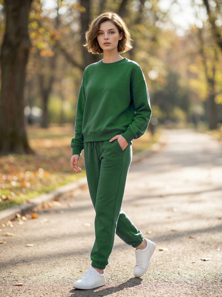 Fleece Pullover & Jogger 2PC Set SI-28584 for wholesale by 42POPS