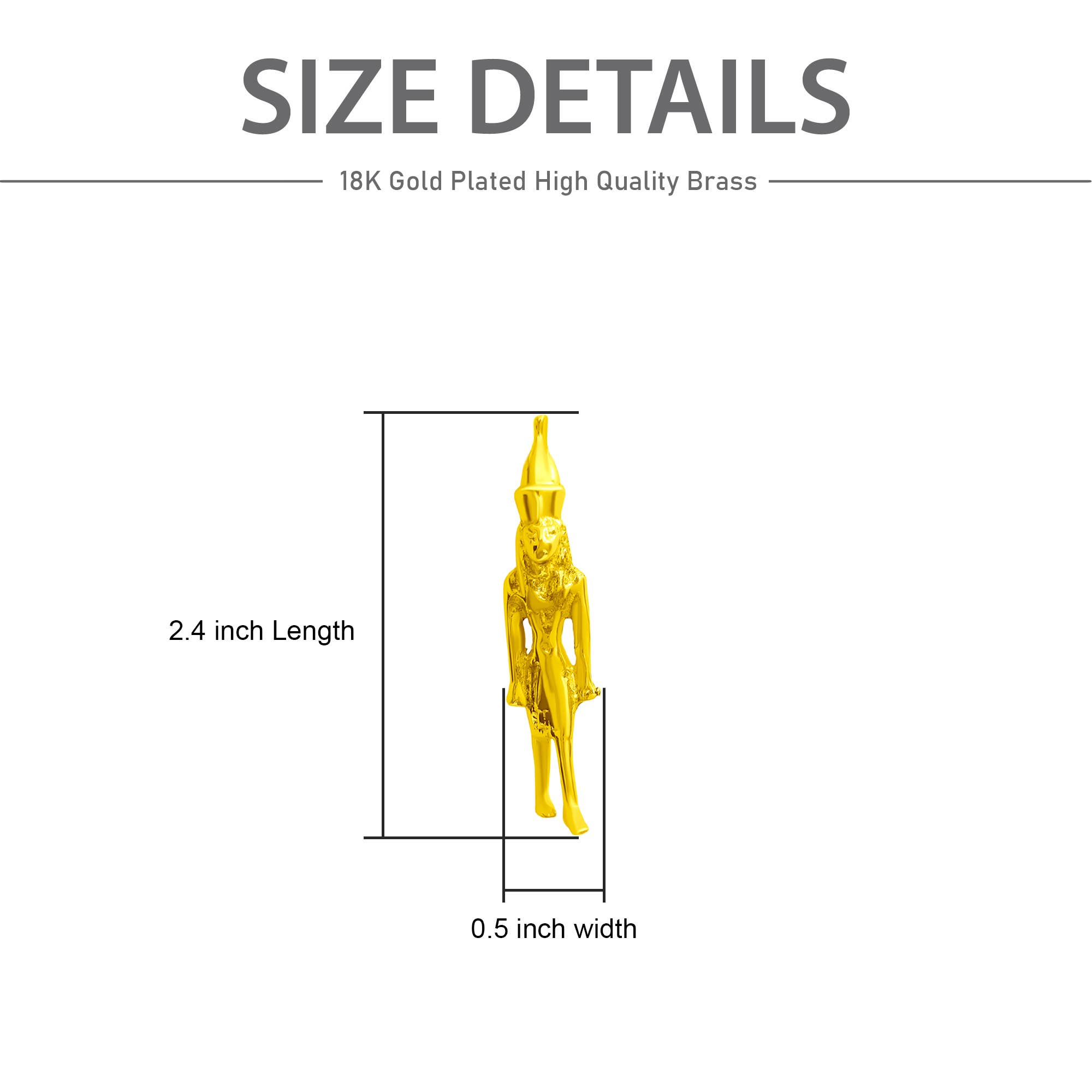 ALADDIN'S LAMP JEWELRY - Wholesale Individual Charm/Pendant - Goddess Sekhmet The healer Gold Pendant2