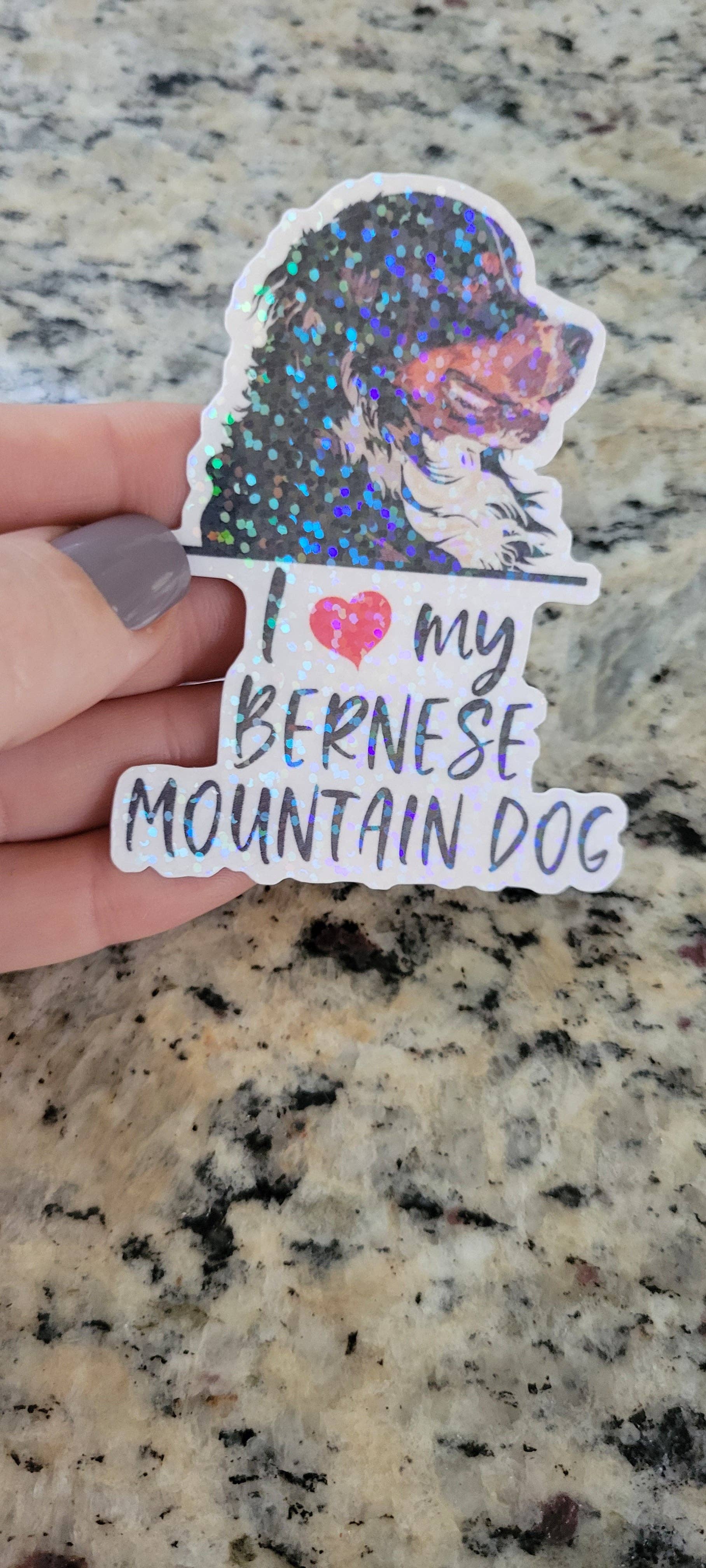 Dashmonograms – wholesale Klistermärke – Jag älskar min bernese bergshund0