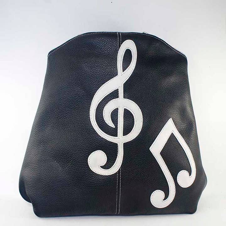 Music leather backpack for wholesale by ARTEYCUERO