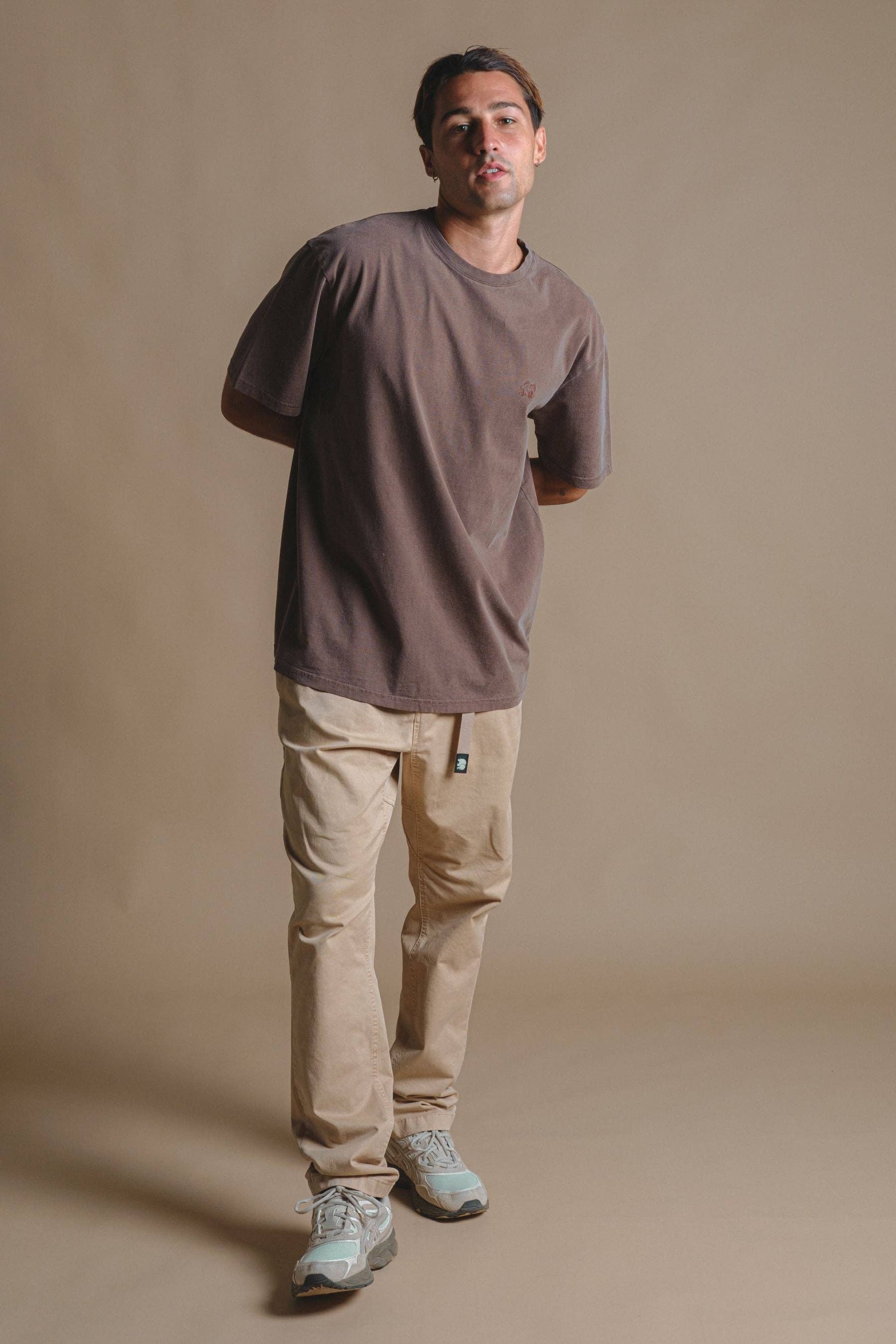 Trendsplant Clothing - Wholesale T-Shirt - Men's - Pontido Pigment T-Shirt Chestnut1