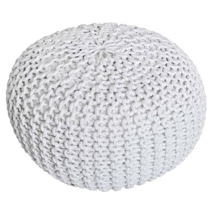 Voglrieder - Wholesale Pouf - Pouf Set of 3 Pieces Diameter 55 cm Knitted Stool Seat Stool Bod