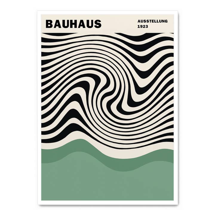 Bauhaus Zebra Green for wholesale by Rock Paper Scissors Wall Art
