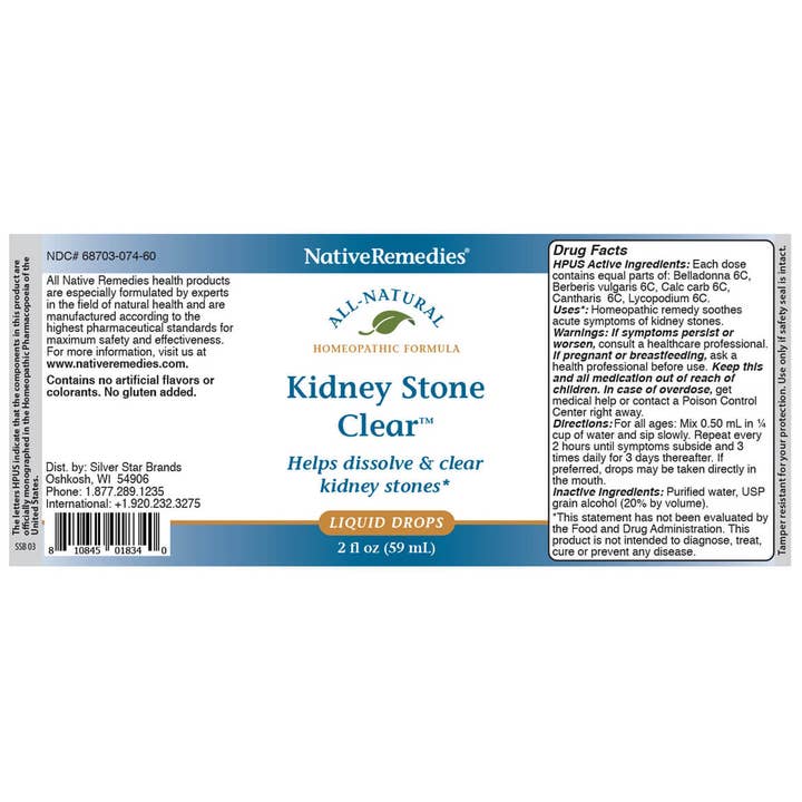 Native Remedies - Wholesale Oral Supplement/Vitamin - NativeRemedies® Kidney Stone Clear™