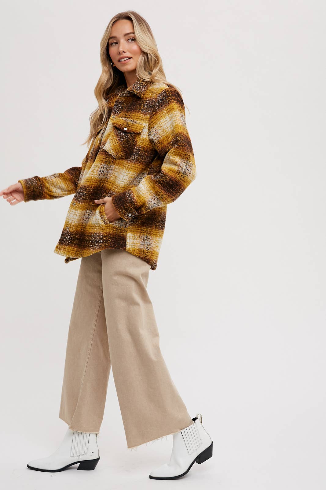 Bluivy - Wholesale Shirt Jacket/Shacket - Women's - BUTTON DOWN FLANNEL SHACKET13